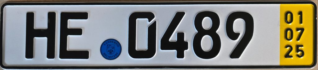 Kurzzeitkenzeichen, tijdelijk Duits kenteken